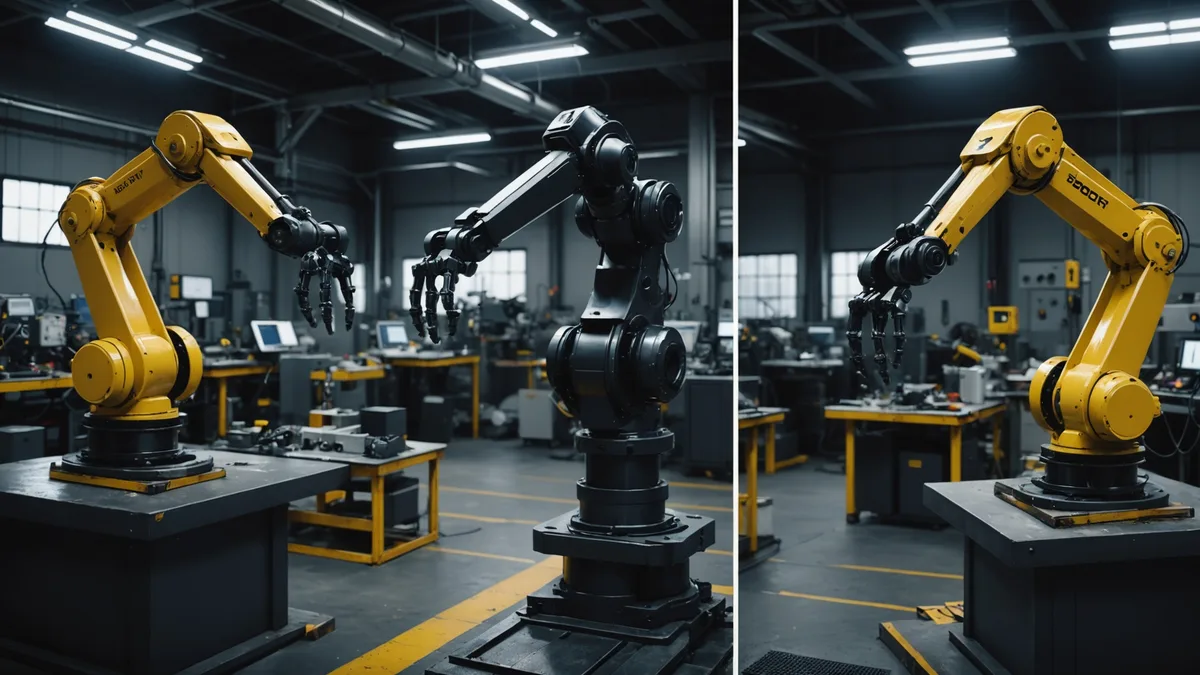 Comparison of simulated and real robot manipulation environments